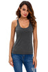 Sexy Charcoal Grey Knot Back Casual Tank Top